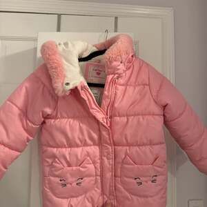 Carter's Little Girls' Pink 3D Ear Bubble Jacket